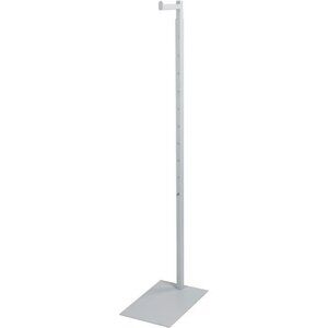 Adjustable White Costumer Stand – Single Arm Clothes Rack - Retail Clothing